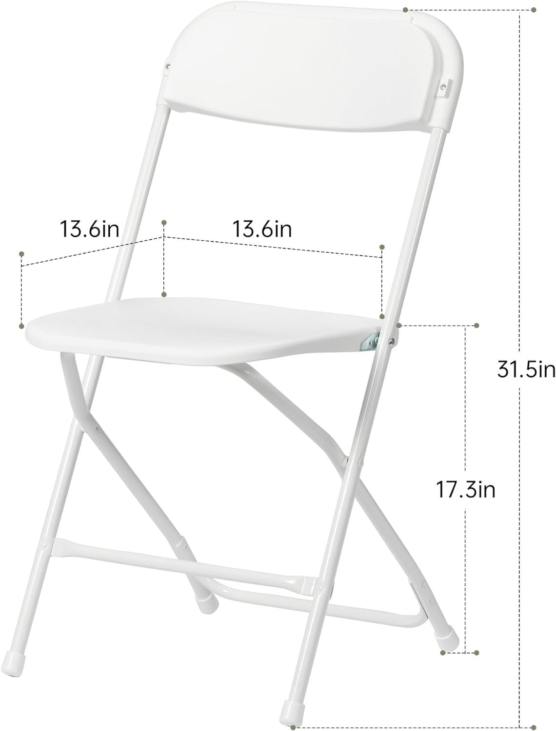 JINSEED 10 Pack Plastic Folding Chair, Portable Party Adult Banquet Event Chairs for Outdoors